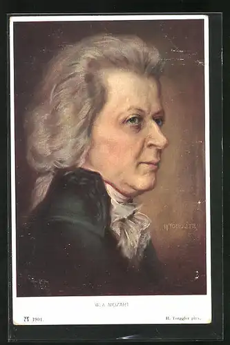 Künstler-AK Portrait von W. A. Mozart