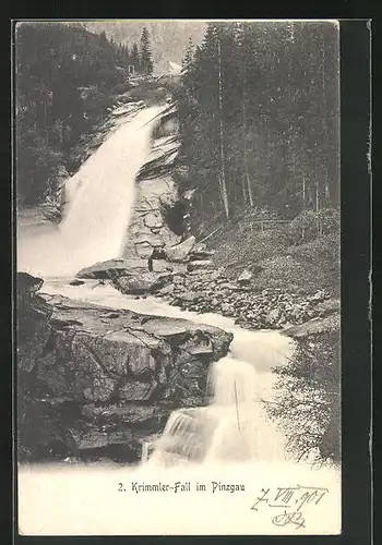 AK Krimmler-Wasserfall om Pinzgau