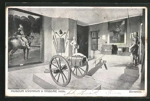 AK Tabor, Husova Výstava 1906, Zbrojnice, Ausstellung