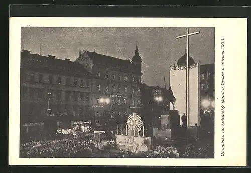 AK Prag / Praha, Upominka na katolicky sjezd 1935