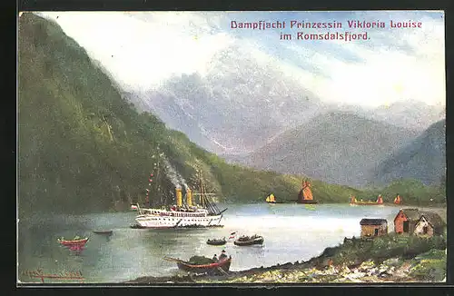 AK Passagierschiff Prinzessin Viktoria Louise im Romsdalsfjord