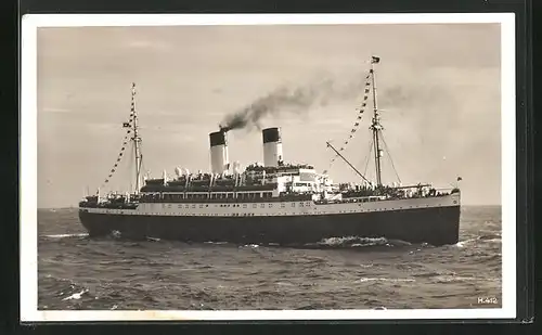 AK Passagierschiff M. S. Monte Olivia auf hoher See