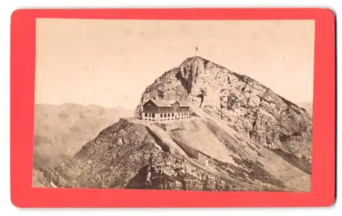 Fotografie unbekannter Fotograf, Ansicht Pilatus-Kulm, Blick auf das Berghotel