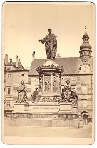 Fotografie Oscar Kramer, Wien, Graben 9, Ansicht Wien, Statue Kaiser Franz II. auf dem inneren Burgplatz