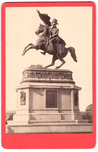 Fotografie unbekannter Fotograf, Ansicht Wien, Reiterdenkmal Erzherzog Karl auf dem Heldenplatz