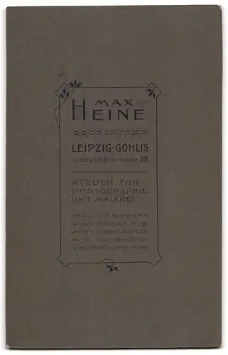Fotografie Max Heine, Leipzig-Gohlis, Lindenthalerstr. 28, Portrait Uffz. in Uniform mit Kaiser Wilhelm Bart