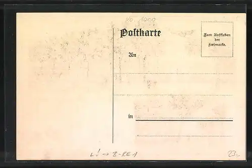 Lithographie Berlin-Reinickendorf, Restaurant Waidmannsheil, Bes. Ernst Wennrich, Aussenansicht, Garten