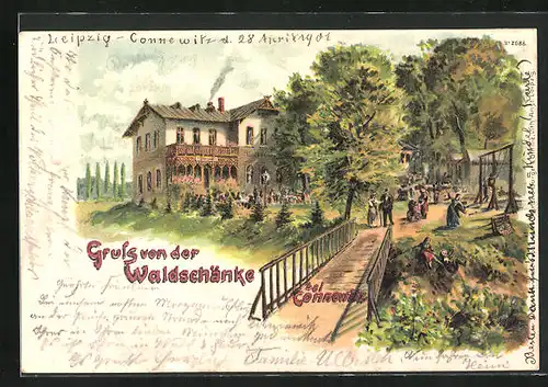 Lithographie Connewitz, Gasthaus Waldschänke