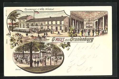 Lithographie Oranienburg, Restaurant von Wilh. Waldow