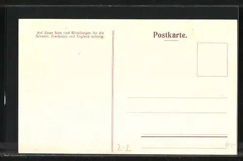 AK Briefmarke aus der Schweiz mit dem Knaben Tell