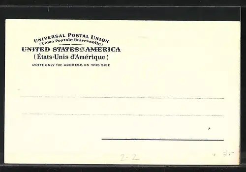 Präge-AK Briefmarken aus den USA