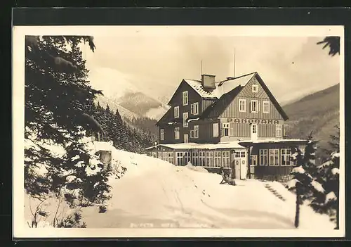 AK St. Peter, Hotel Panorama im Winter