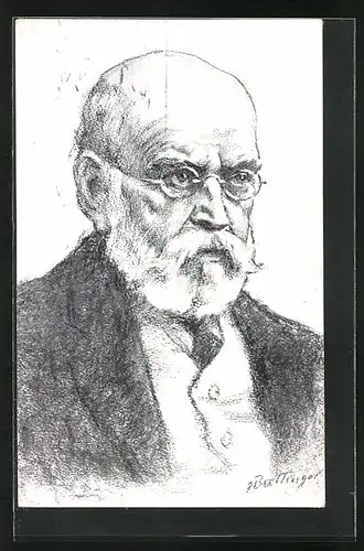 Künstler-AK Portrait von Alois Jirásek