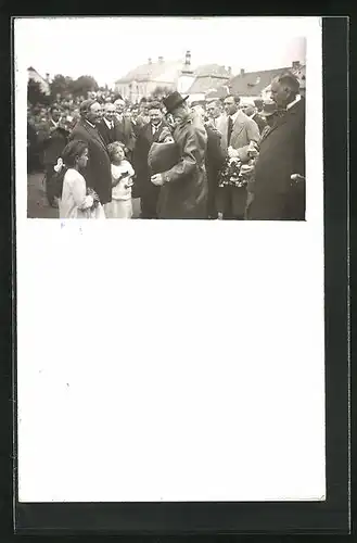 AK Präsident Masaryk (TGM) bei einem Volksfest