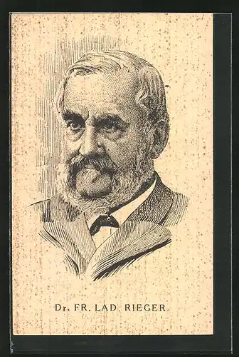 Künstler-AK Portrait von Dr. Fr. Lad. Rieger
