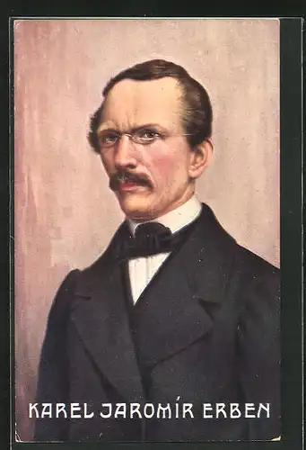 Künstler-AK Portrait von Karel Jaromir Erben