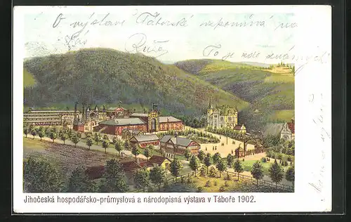 Künstler-AK Tabor, Jihoceska hospodarsko prumyslova a narodopisna vystava 1902, Ausstellung