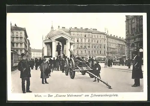 AK Wien, Der Eiserne Wehrmann am Schwarzenbergplatz