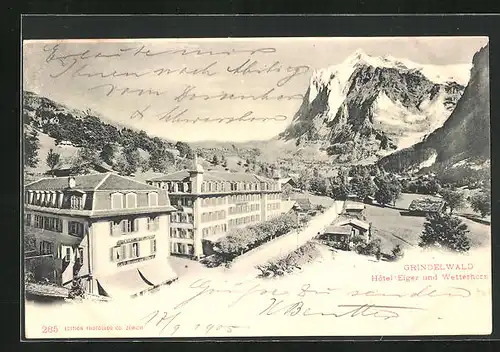 AK Grindelwald, Hotel Eiger und Wetterhorn