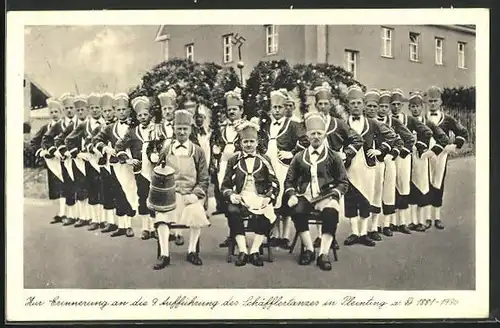 AK Pleinting, Erinnerung an 9. Aufführung des Schäfflertanzes 1936