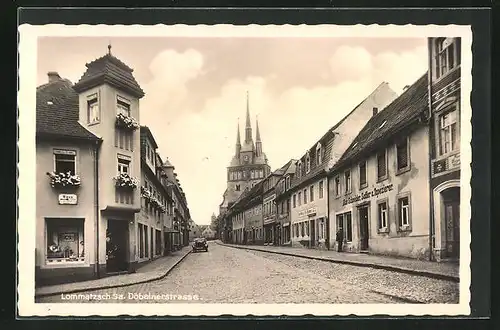 AK Lommatzsch, Döbelnerstrasse, Kirche