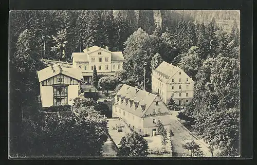 AK Bad Schweizermühle /Sächs. Schweiz, Ortspartie mit Biedermeier-Haus