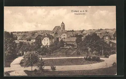 AK Eisfeld a. d. W., Totalansicht mit Kirche