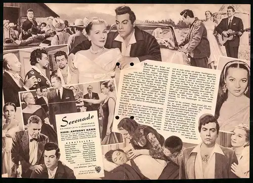 Filmprogramm IFB Nr. 3377, Serenade, Mario Lanza, Joan Fontaine, Sarita Montiel, Regie: Anthony Mann