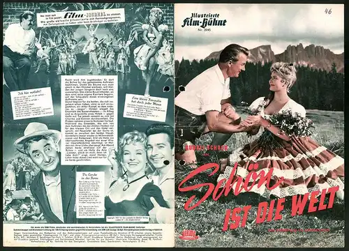 Filmprogramm IFB Nr. 3945, Schön ist die Welt, Rudolf Schock, Renate Holm, Mady Rahl, Regie: Geza von Bolvary