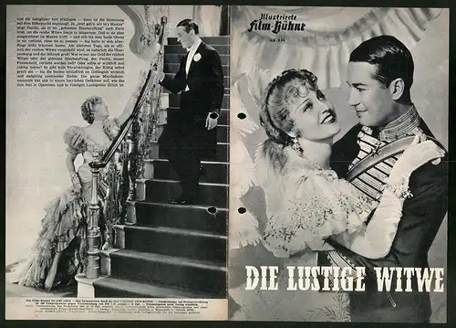 Filmprogramm IFB Nr. 634, Die lustige Witwe, Maurice Chevalier, Jeanette MacDonald, Una Merkel, Regie: Ernst Lubitsch