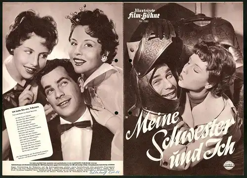 Filmprogramm IFB Nr. 2383, Meine Schwester und Ich, Sonja Ziemann, Adrian Hoven, Hertha Staal, Regie: Paul Martin