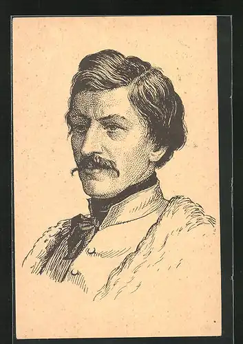 AK Portrait von Karel Havlicek-Borovsky, Dichter