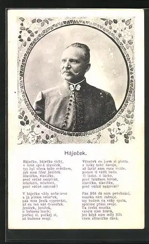 AK Portrait von Musiker in Tracht, Hajecek