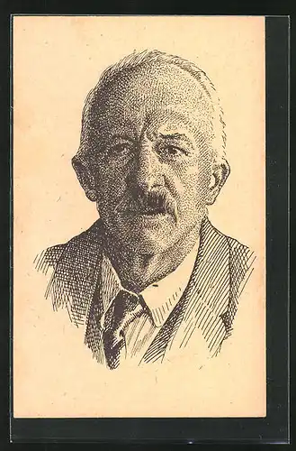 AK Portrait von Ignat Herrmann, Schriftsteller