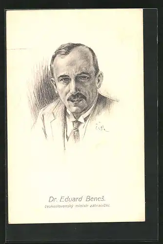 AK Dr. Edvard Benes, Ceskoslovensky ministr zahranicni