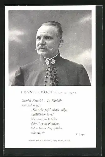 AK Portrait von Frant. Kmoch, Gest. 1912, Komponist