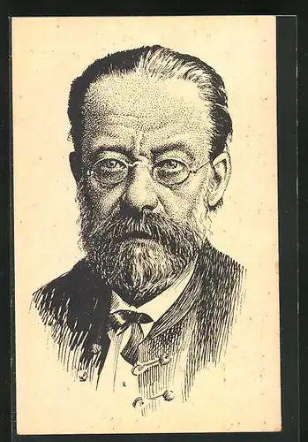 Künstler-AK Portrait des Komponisten Bedrich Smetana