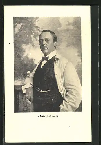AK Portrait des Malers Alois Kalvoda