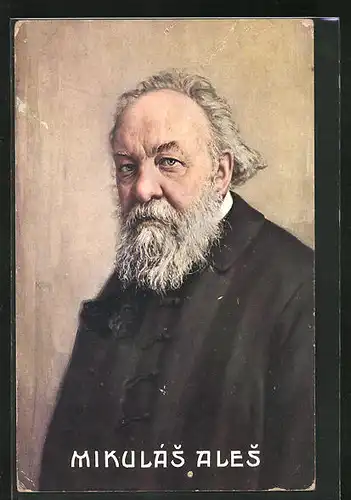 Künstler-AK Portrait des Malers Mikulás Ales