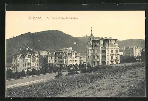 AK Karlsbad, Villen in der Dr. Eduard Knoll-Strasse