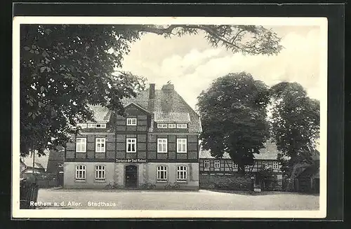 AK Rethem a. d. Aller, Stadthaus mit Sparkasse