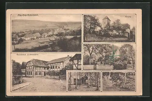 AK Herberhausen, Gasthaus Lockemann, Jagdhaus, Oberförsterei