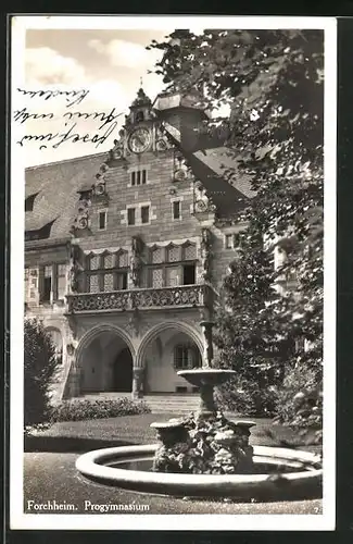 AK Forchheim, Progymnasium mit Brunnen