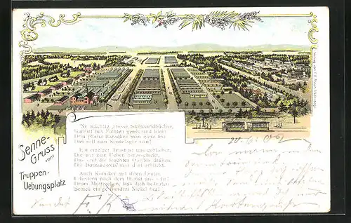 Lithographie Paderborn, Truppenübungsplatz Senne