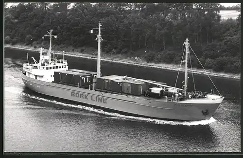 Fotografie Frachtschiff Charlotte der Bork Line Reederei in Fahrt