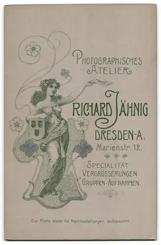 Fotografie Richard Jähnig, Dresden-A., Marienstrasse 12, Portrait süsses Kleinkind im weissen Hemd