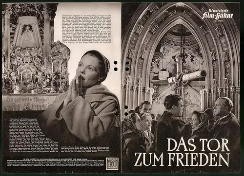 Filmprogramm IFB Nr. 1124, Das Tor zum Frieden, Paul Hartmann, Vilma Degischer, Regie: Wolfgang Liebeneiner