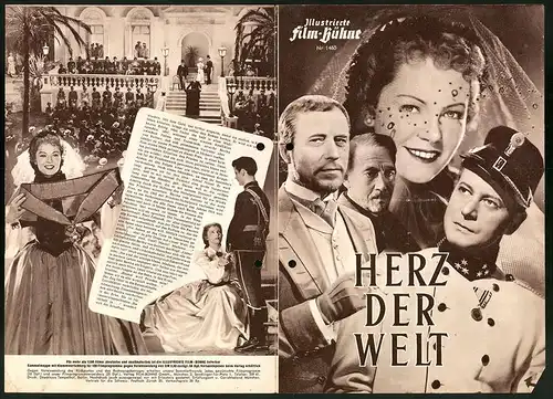 Filmprogramm IFB Nr. 1460, Herz der Welt, Hilde Krahl, Dieter Borsche, Werner Hinz, Regie: Harald Braun