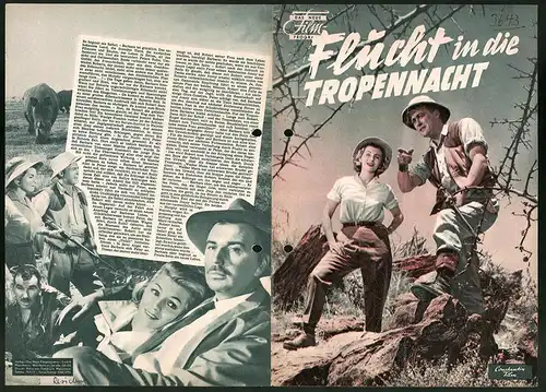 Filmprogramm DNF, Flucht in die Tropennacht, Claus Holm, Bernhard Wicki, Regie: Paul May