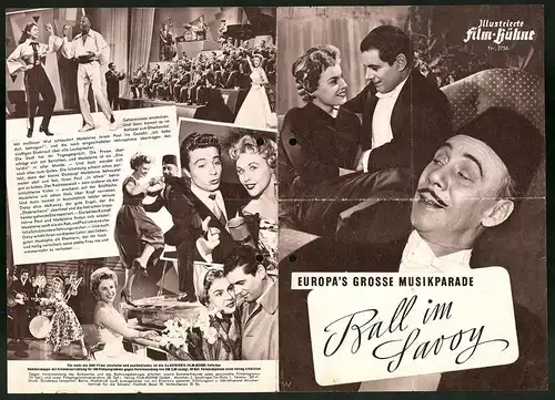 Filmprogramm IFB Nr. 2756, Ball im Savoy, Rudolf Prack, Nadja Tiller, Regie: Paul Martin